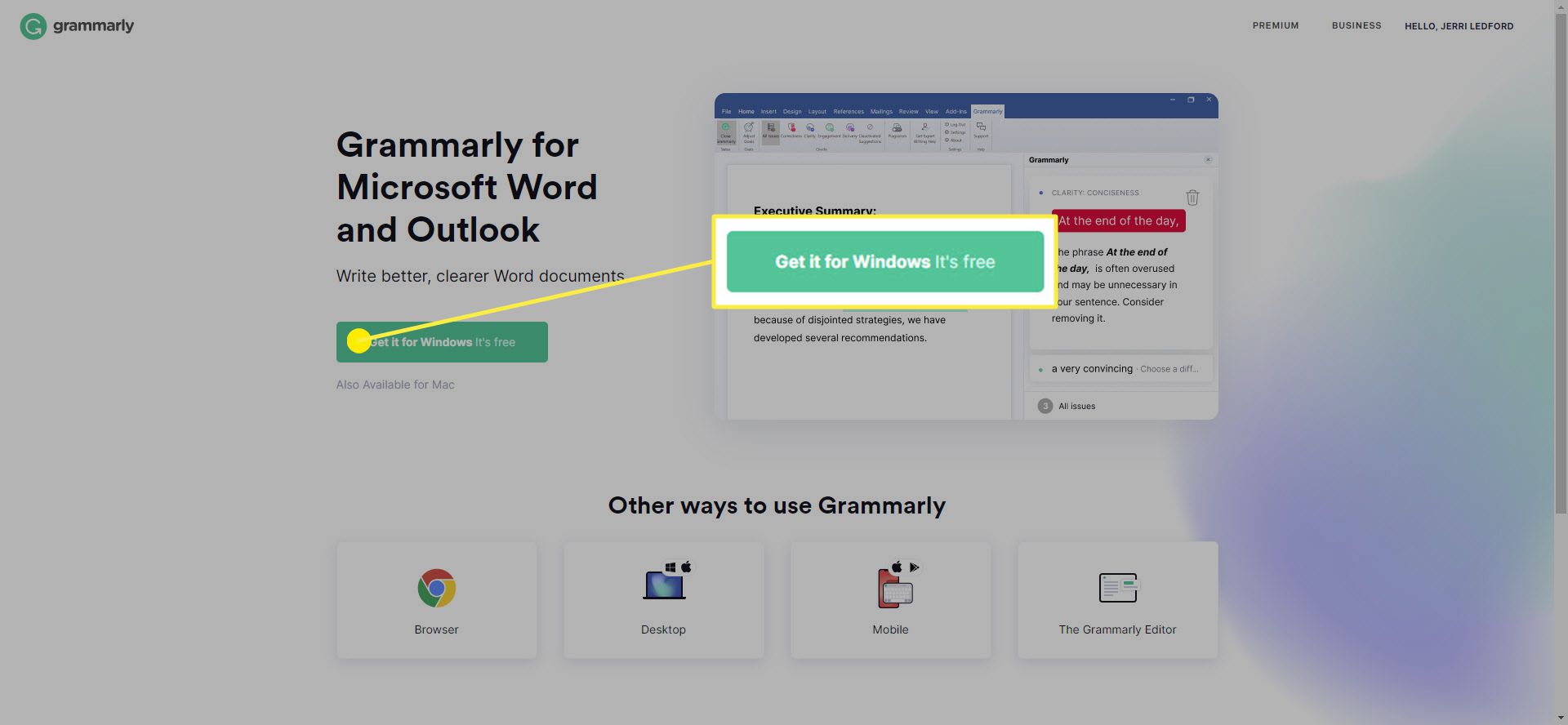 grammarly extension for word mac